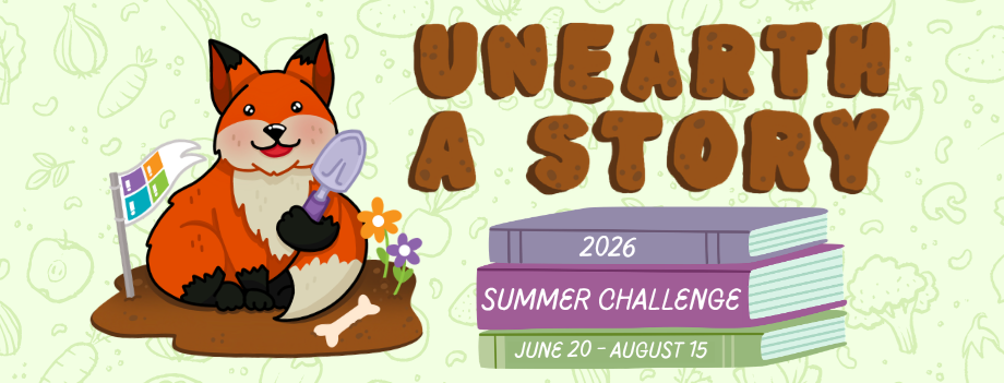 summer reading 2026 logo text says from June 20 to August 15