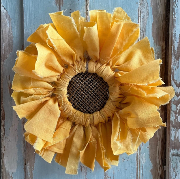 crafted rag sunflower