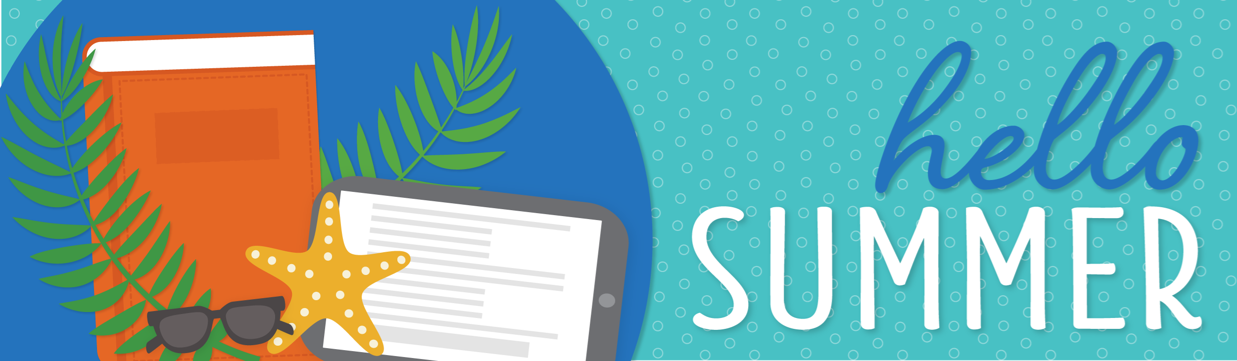 Hello Summer E-blast Header_Blue Background