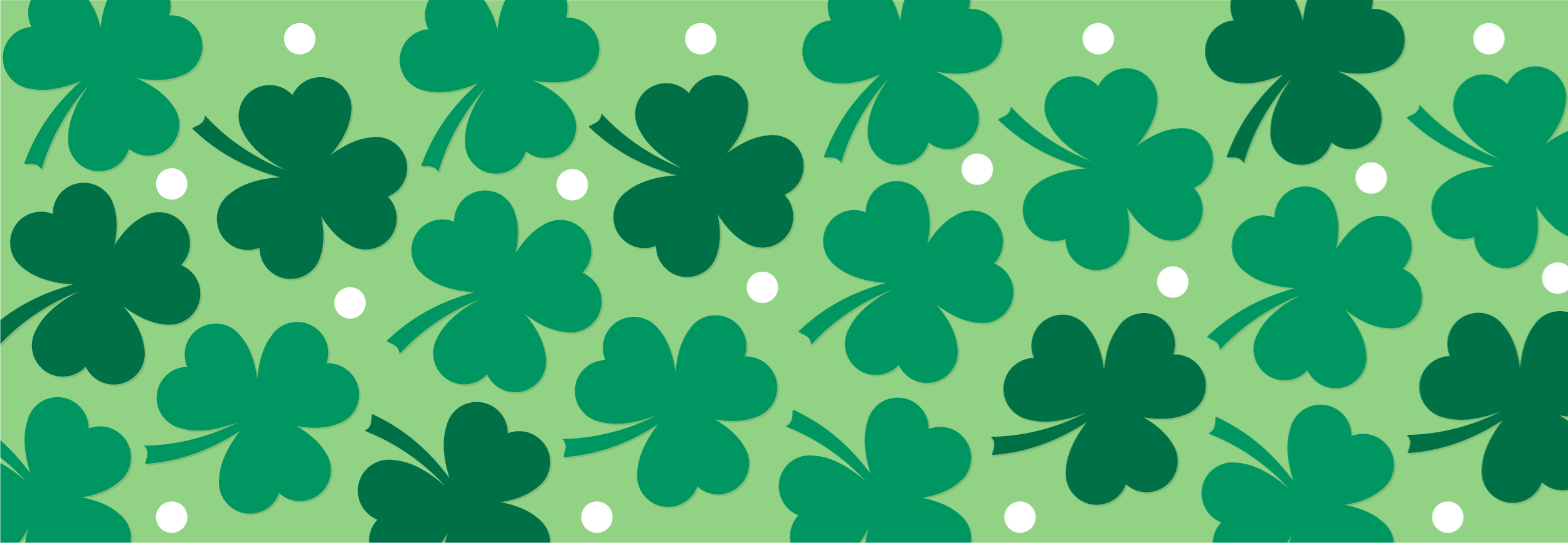 E-blast Header - St. Patrick's Day - Clovers - Green