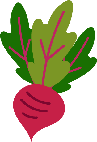 Beet Vegetable with Three Leaves