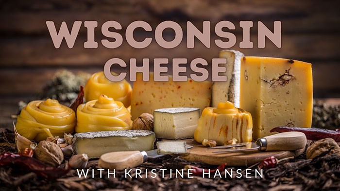 Various types of artisan cheese.