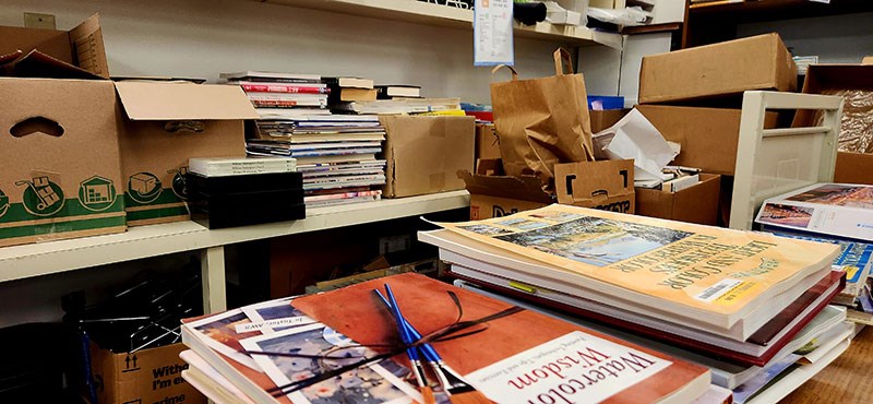 Piles of used books. Piles of used books.