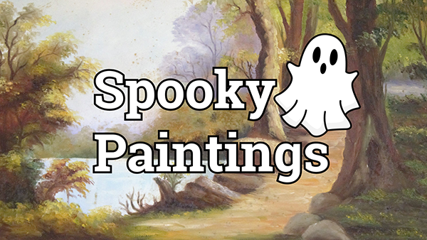 A ghost in a forest.