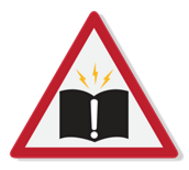 icons - warning sign triangle - red