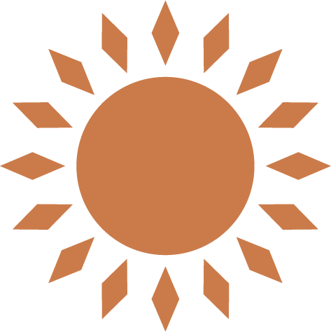 Golden Brown Sun Graphic
