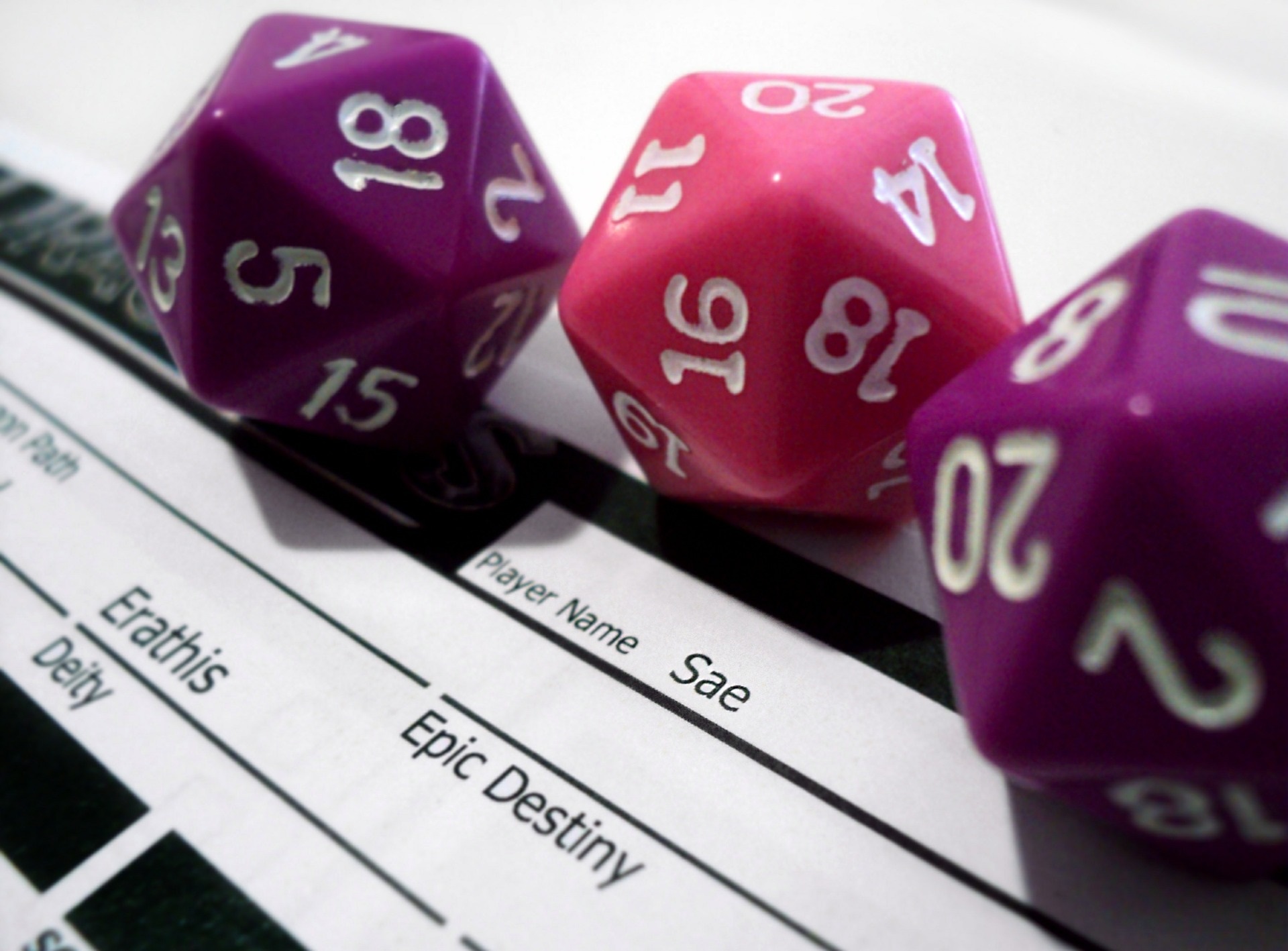 Dungeons and Dragons Dice Board Games Cards Colorful
