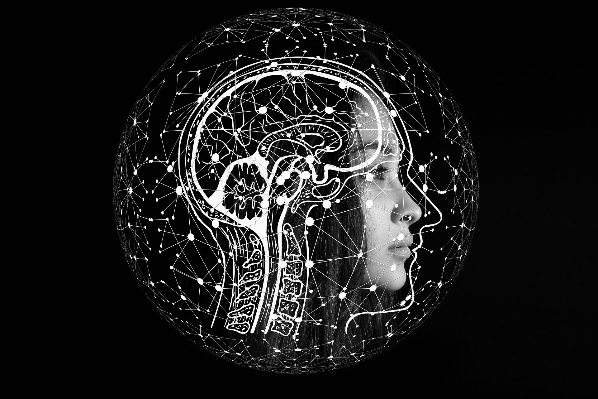 Black and White Artificial Intelligence Image