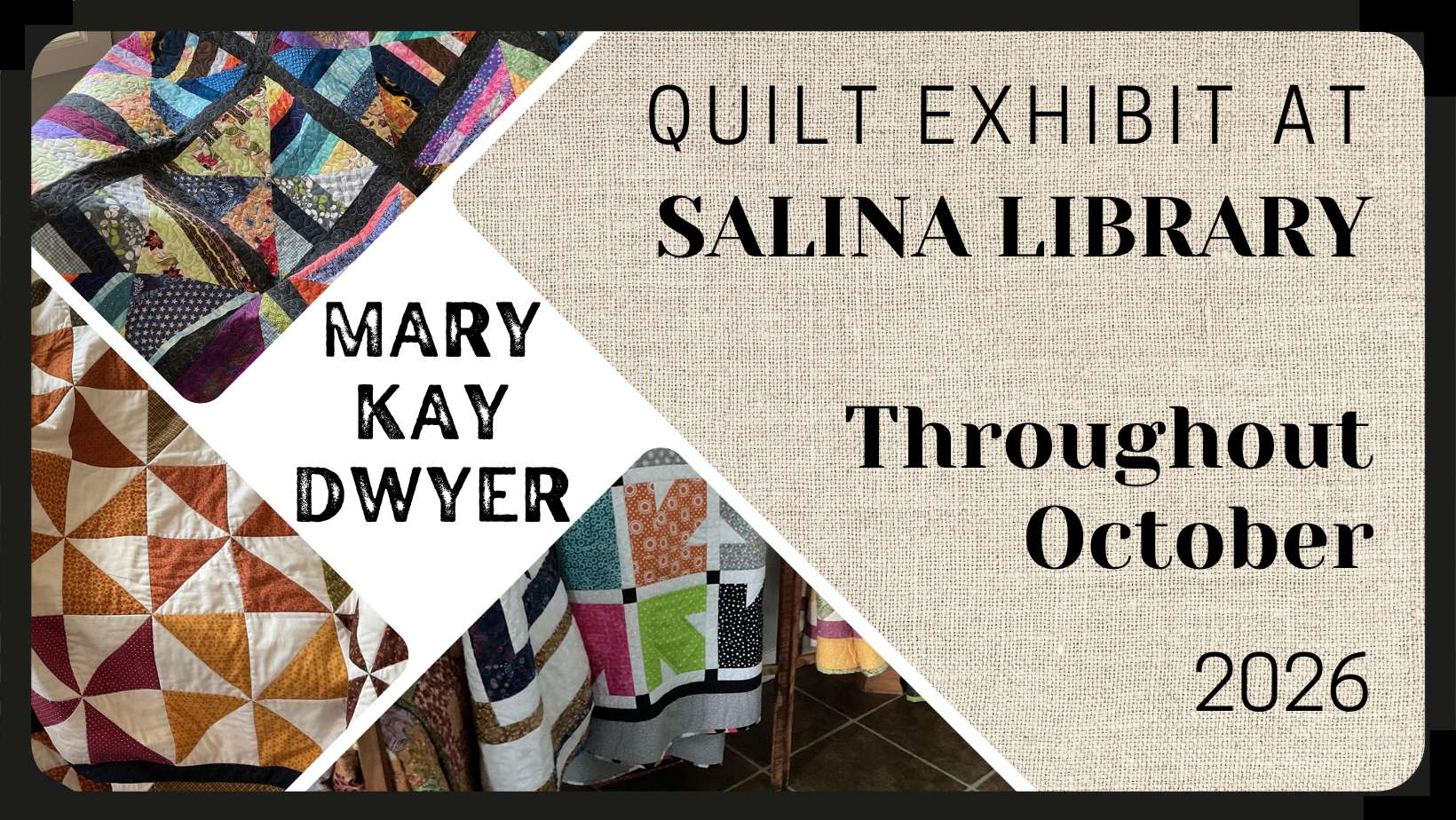 Quilt Exhibit at Salina Library