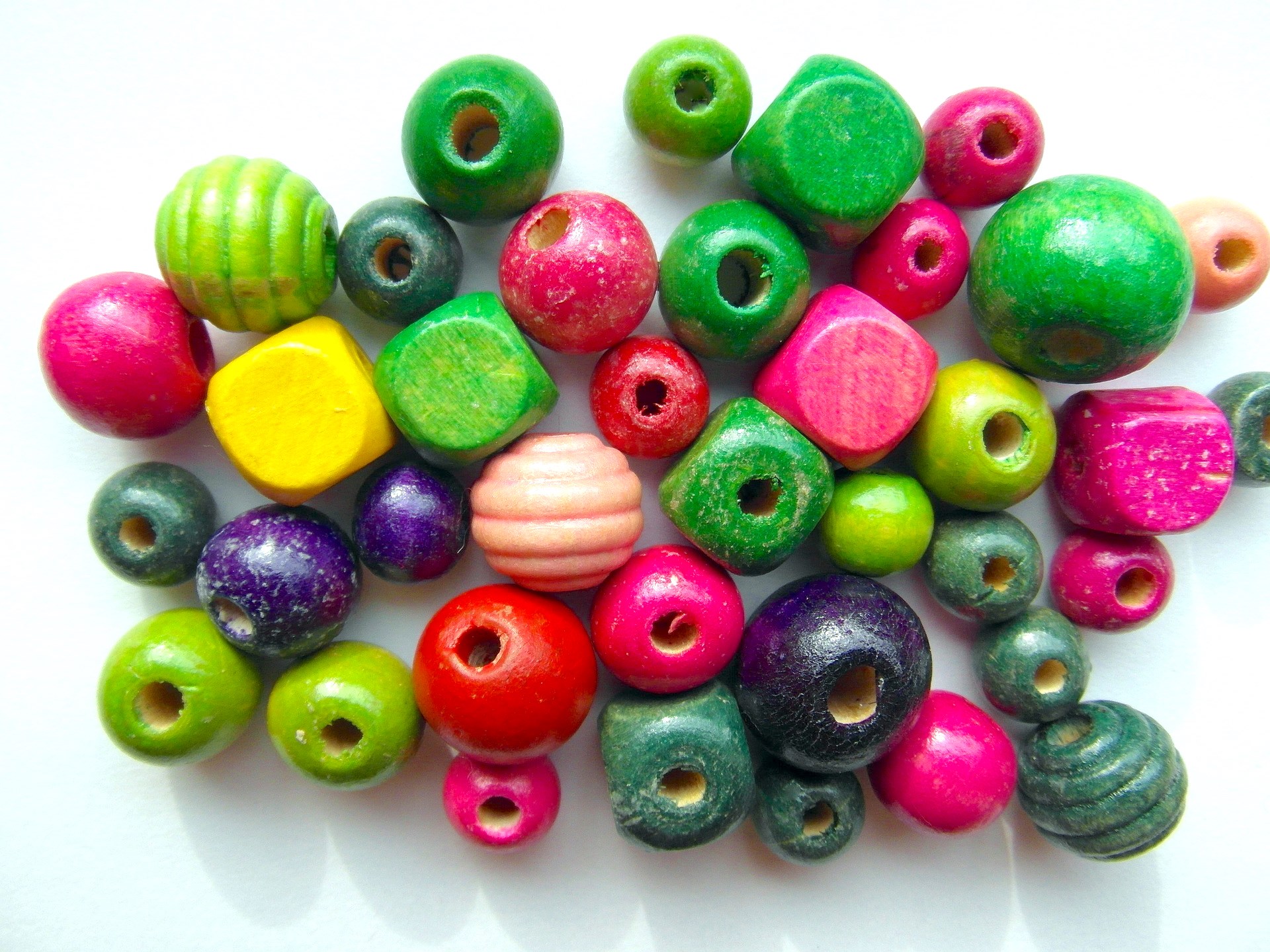 Wooden jewelry beads