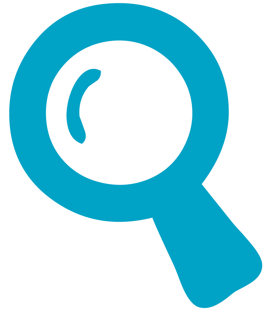 Icons Dark Blue Color Magnifying Glass Jobs Research Inquiries