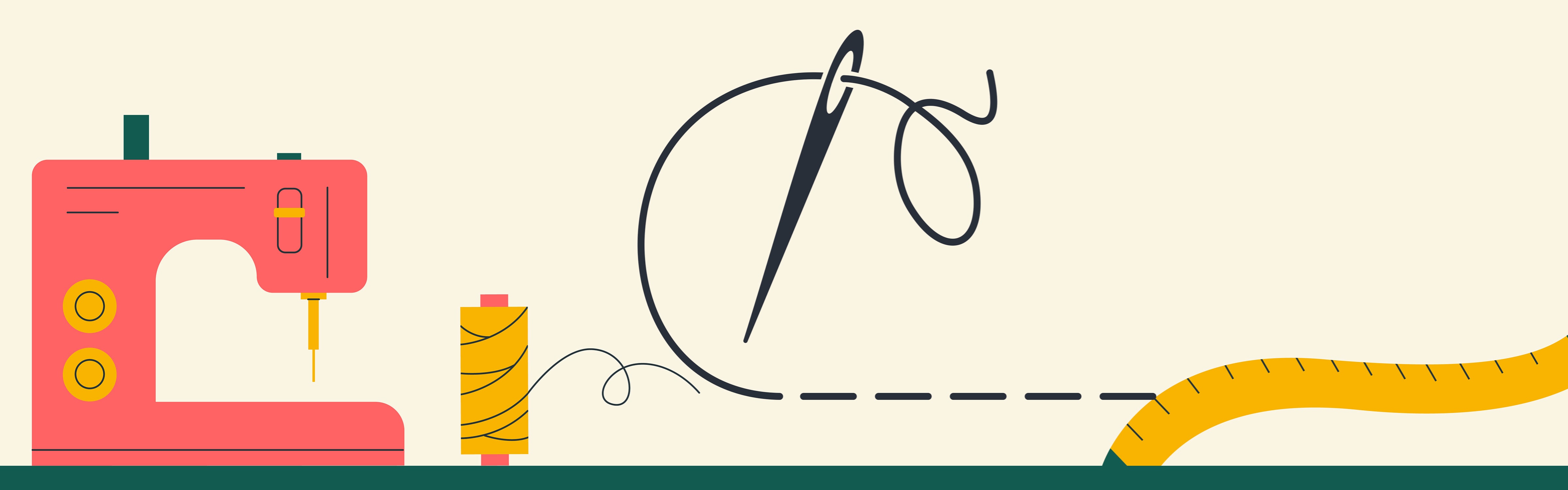 Sewing Machine and needle with thread