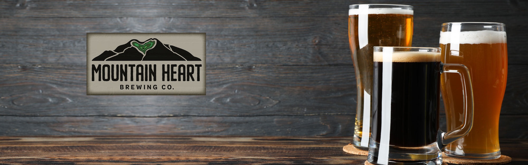 pints and mountain heart brewing logo