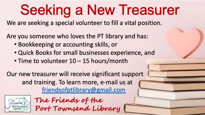 Seeking a New Treasurer click the link for more info