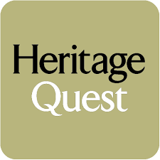 Tan background with the words Heritage Quest