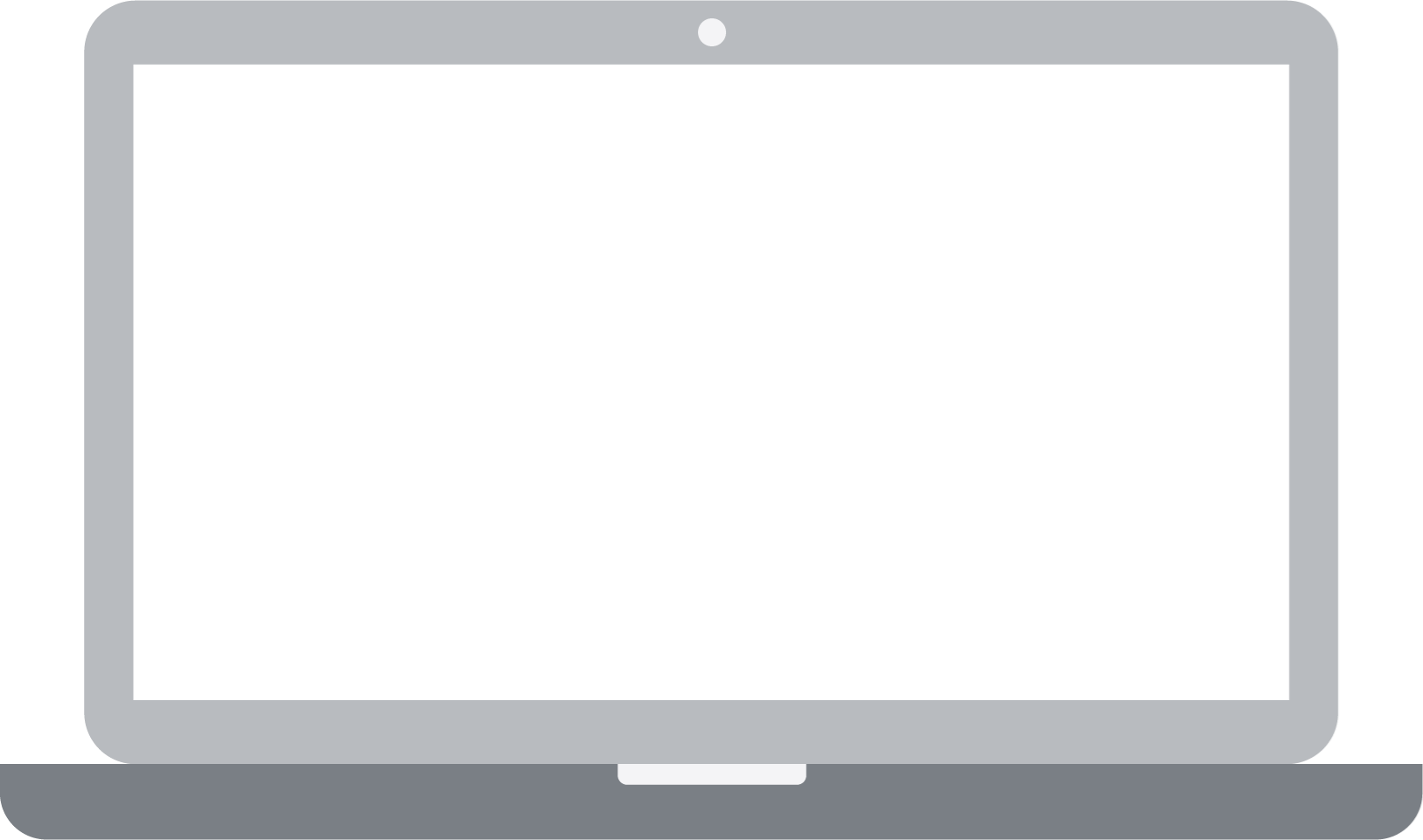Icons - Open Laptop - Gray