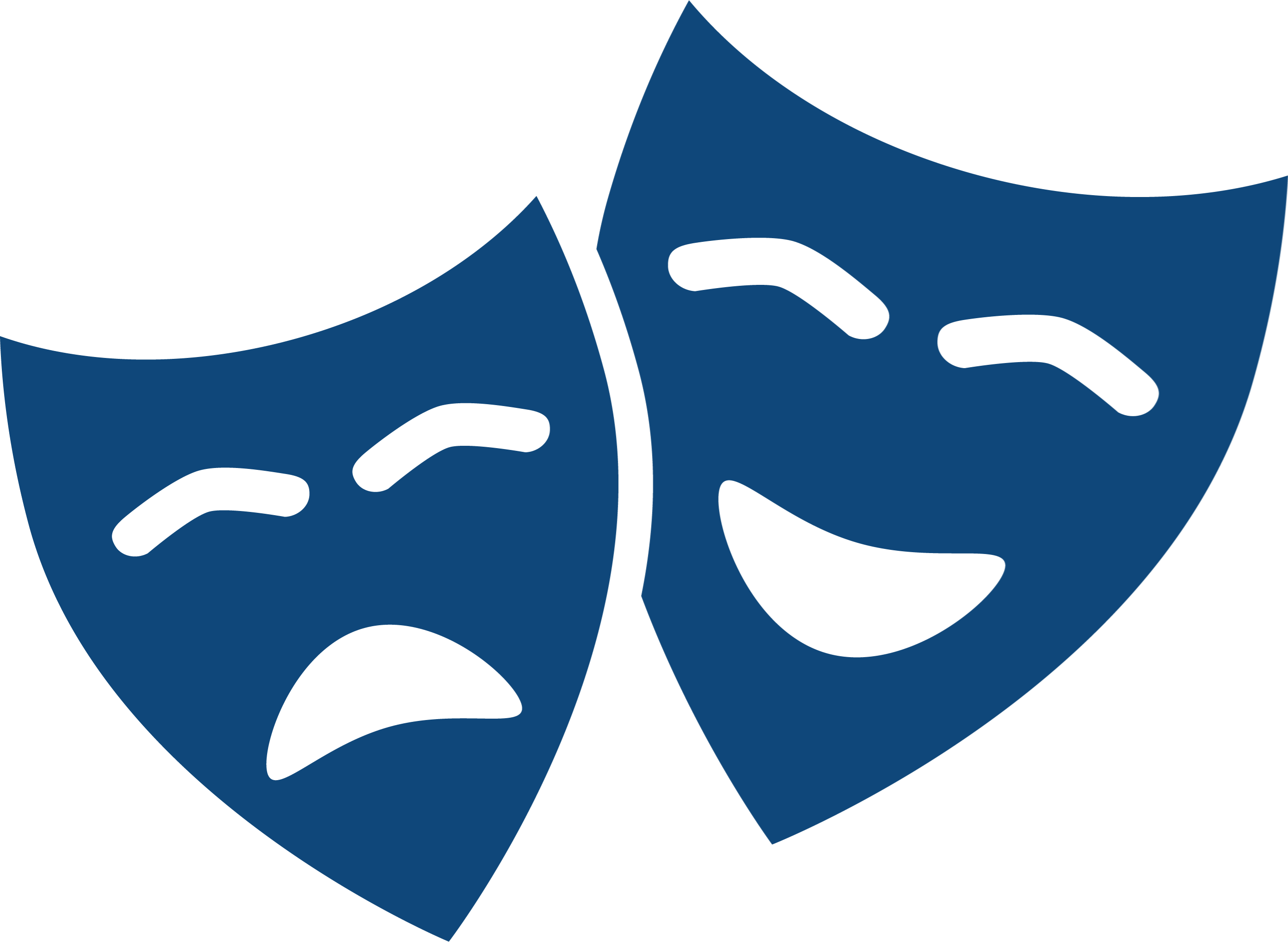 icons - infographics theater play mask drama comedy tragedy  - navy blue