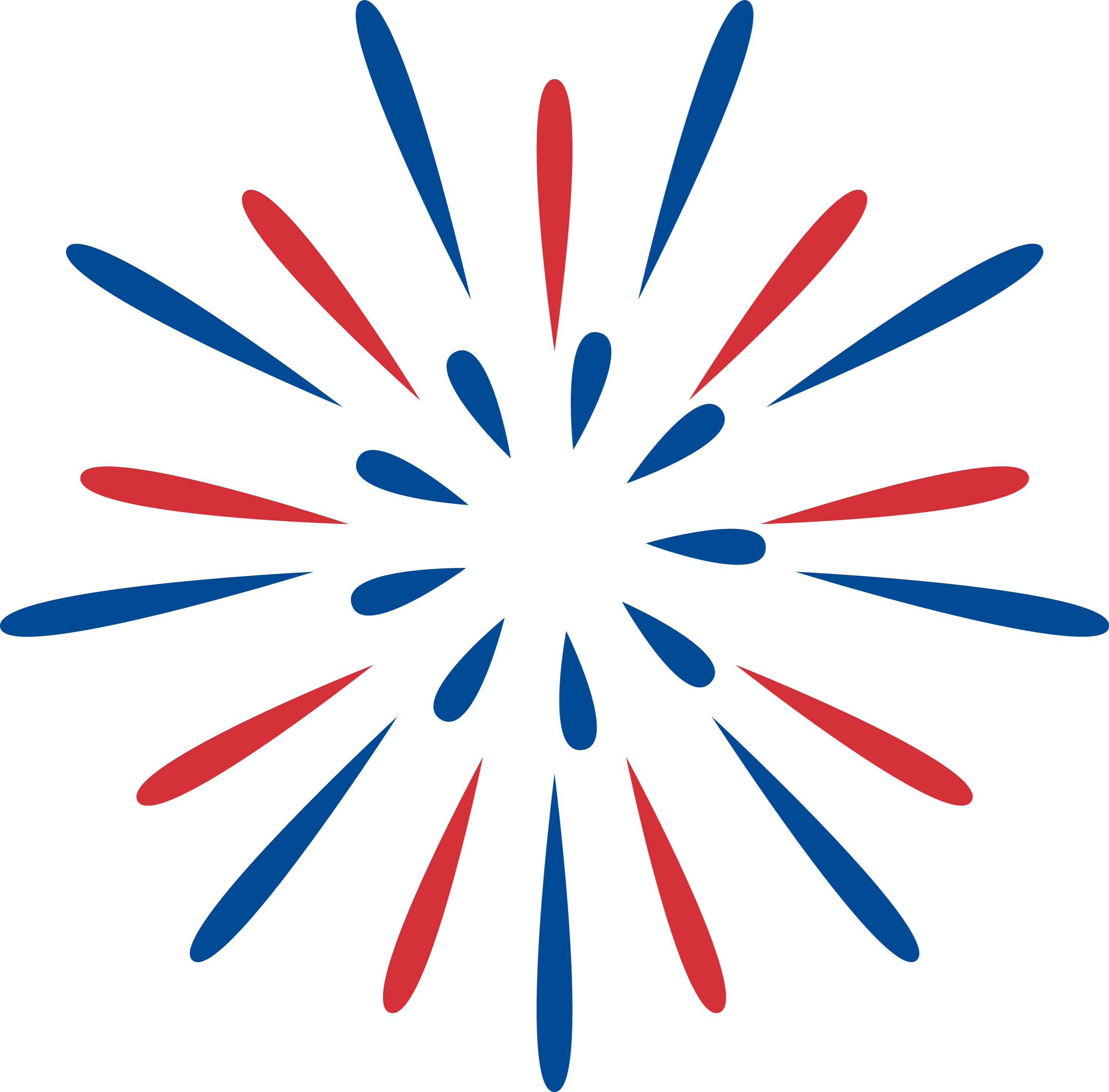 Icons - Single Firework - Red Blue