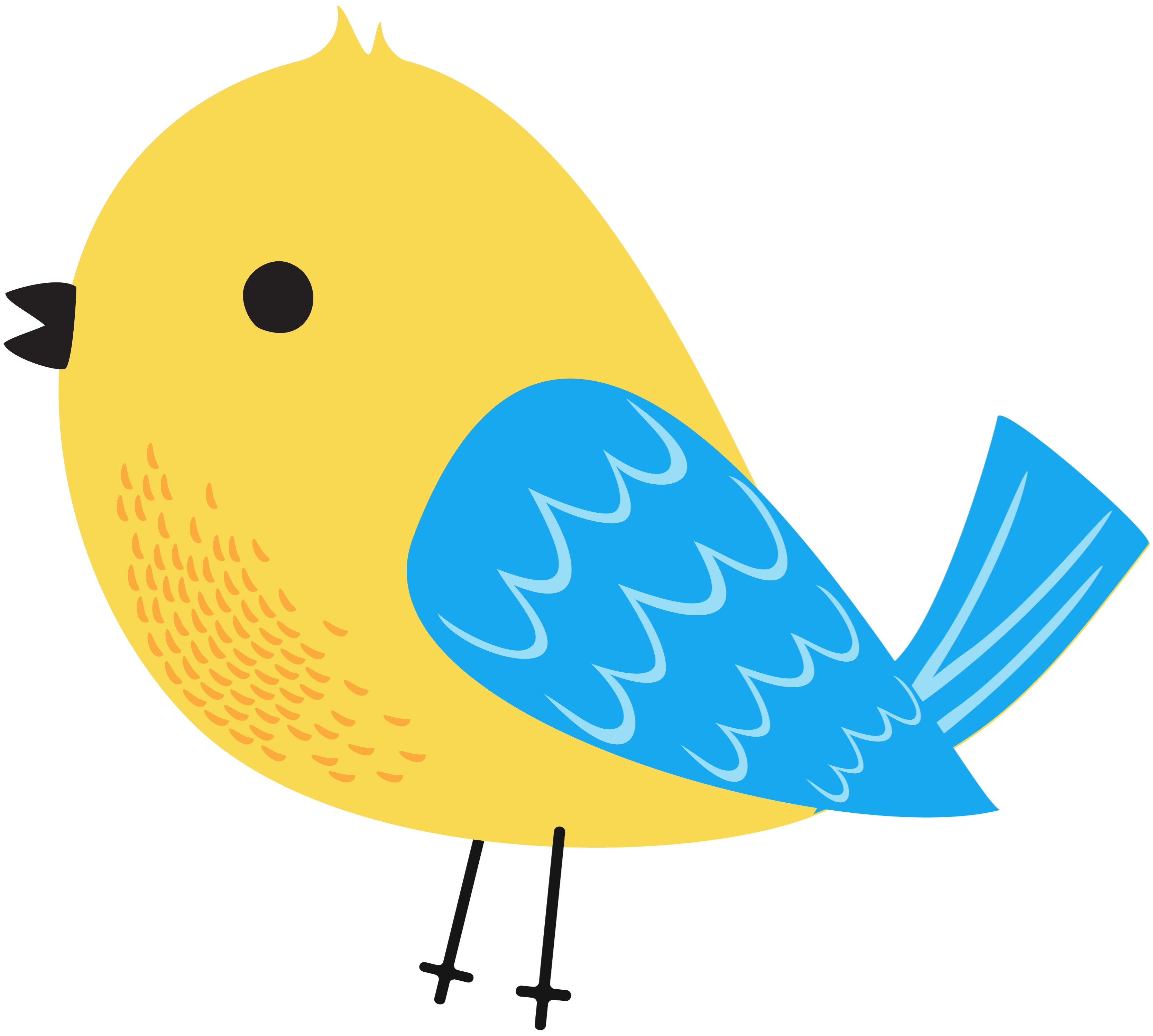 Icons - Bird - Yellow Blue