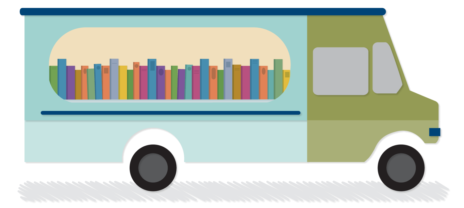 Icons - Bookmobile Bus Vehicle Books