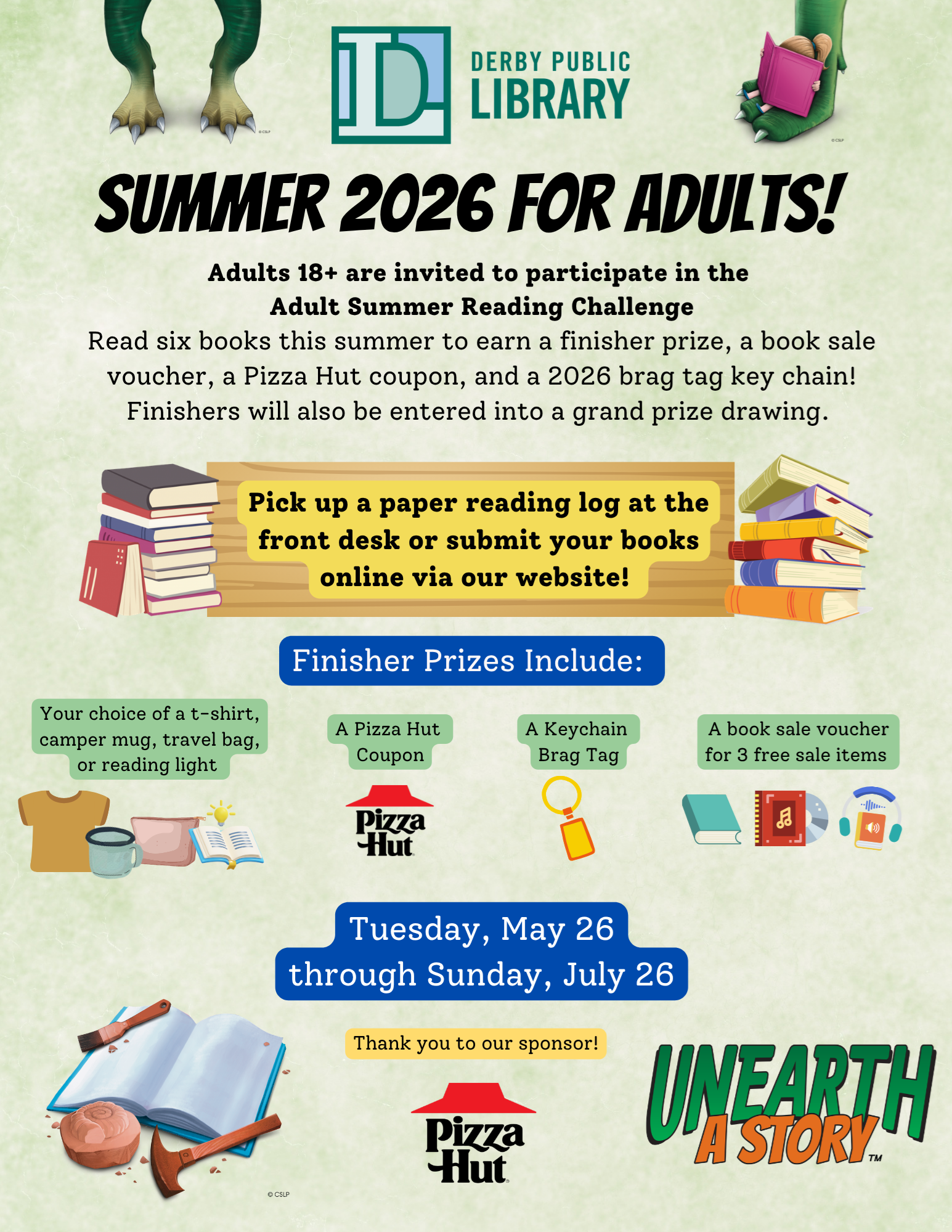 Summer Reading Program for adults poster