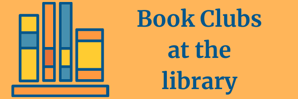 Book clubs at the library banner