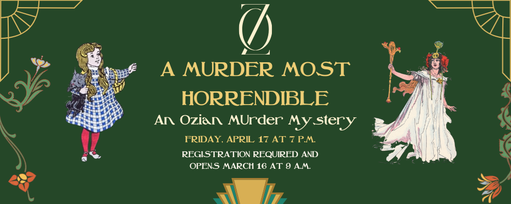 A Murder Most Horrendible murder mystery night banner