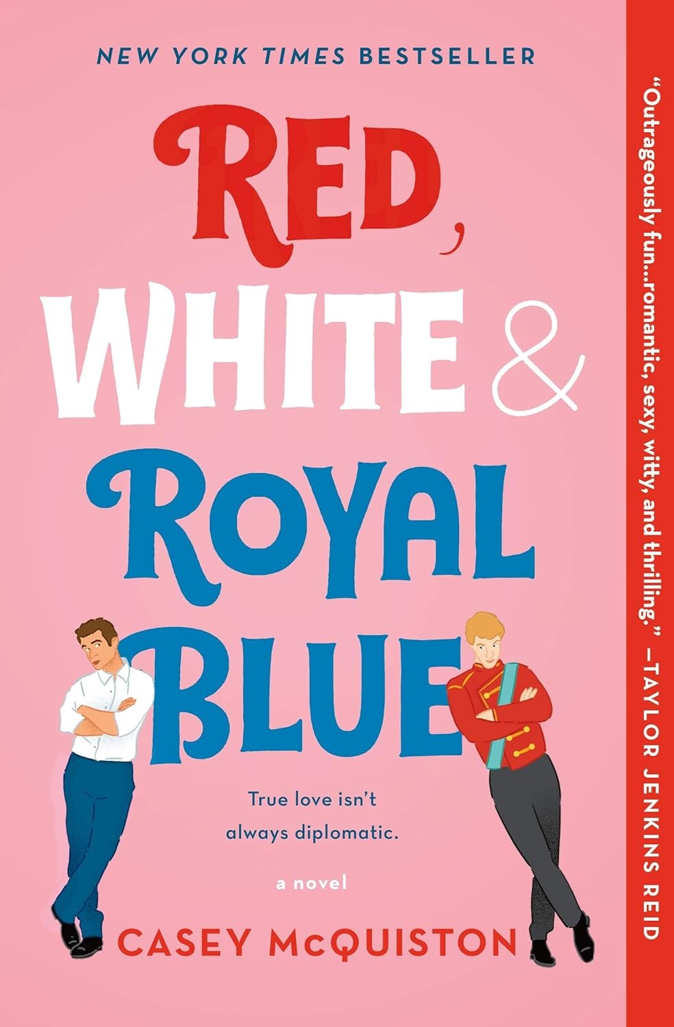 Red, white and royal blue book cover