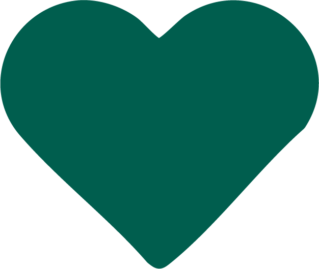 Icons - Single Heart Shape - Dark Green