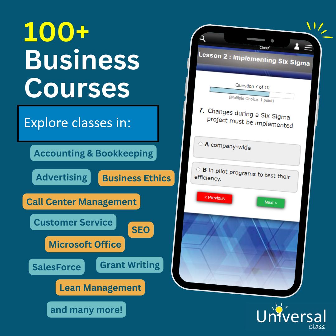 100+ Business Courses Universal Class