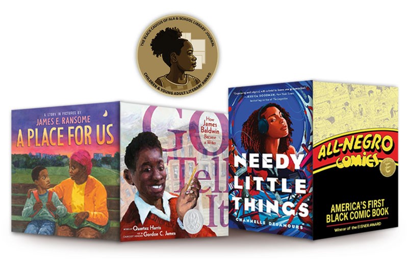Black Caucus of ALA covers of 2026 winning books