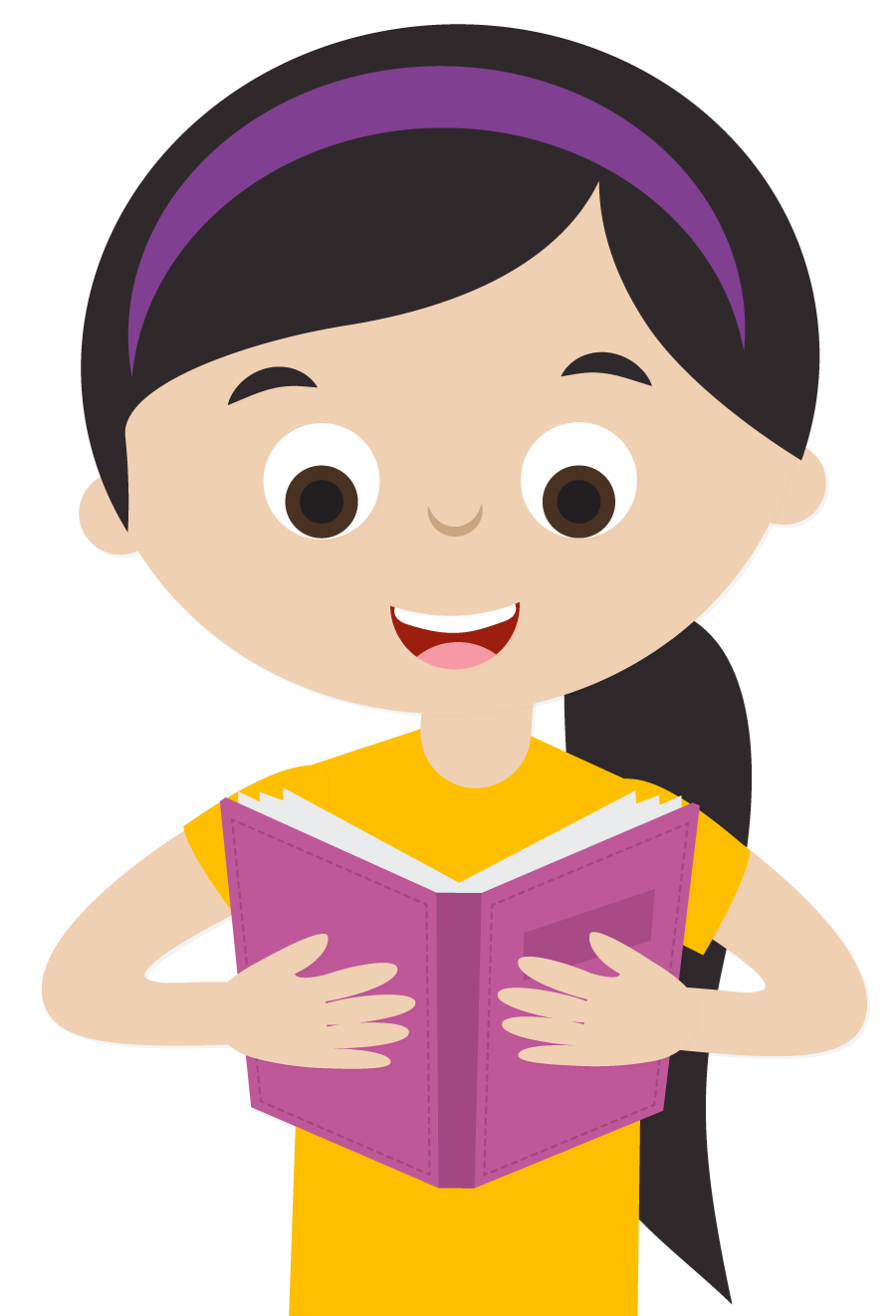 Icons - Storytime Illustrations - Girl Reading 3
