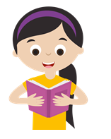 Icons - Storytime Illustrations - Girl Reading 3