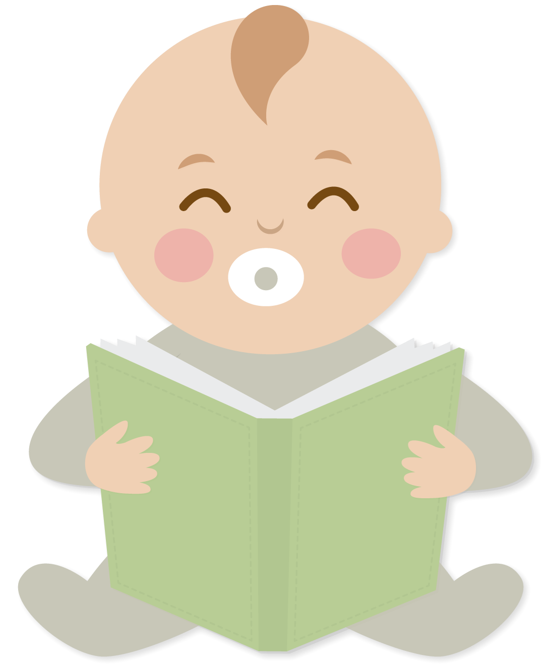 Icons - Baby Reading a Book - Boy