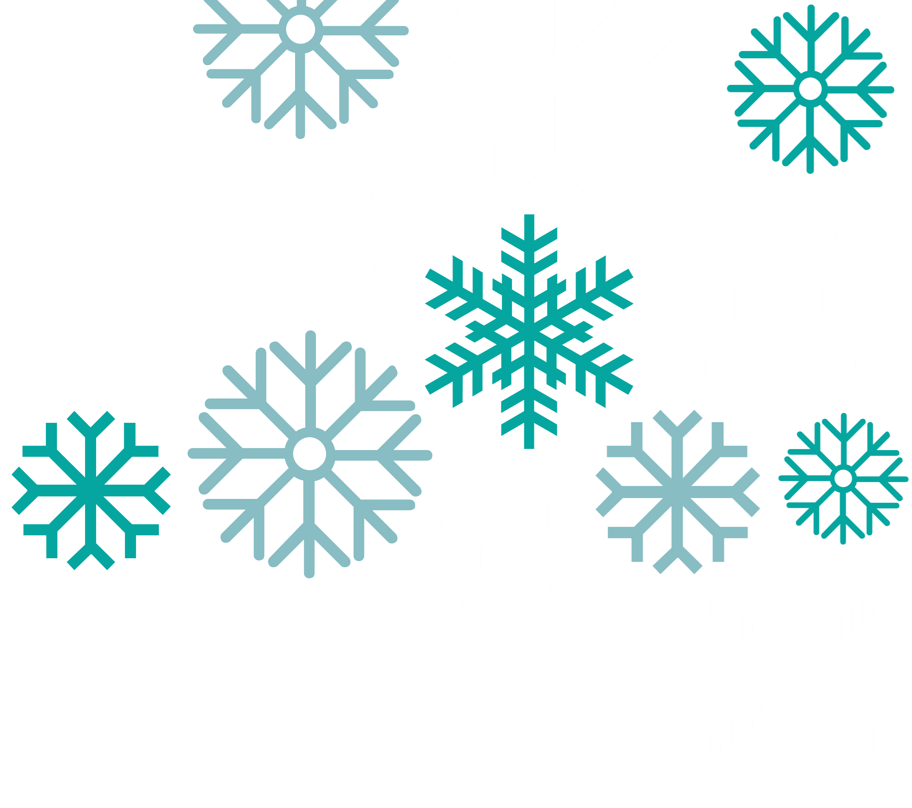 Backgrounds - Winter Snowflakes - Blue White