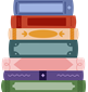 Illustration of a stack of books
