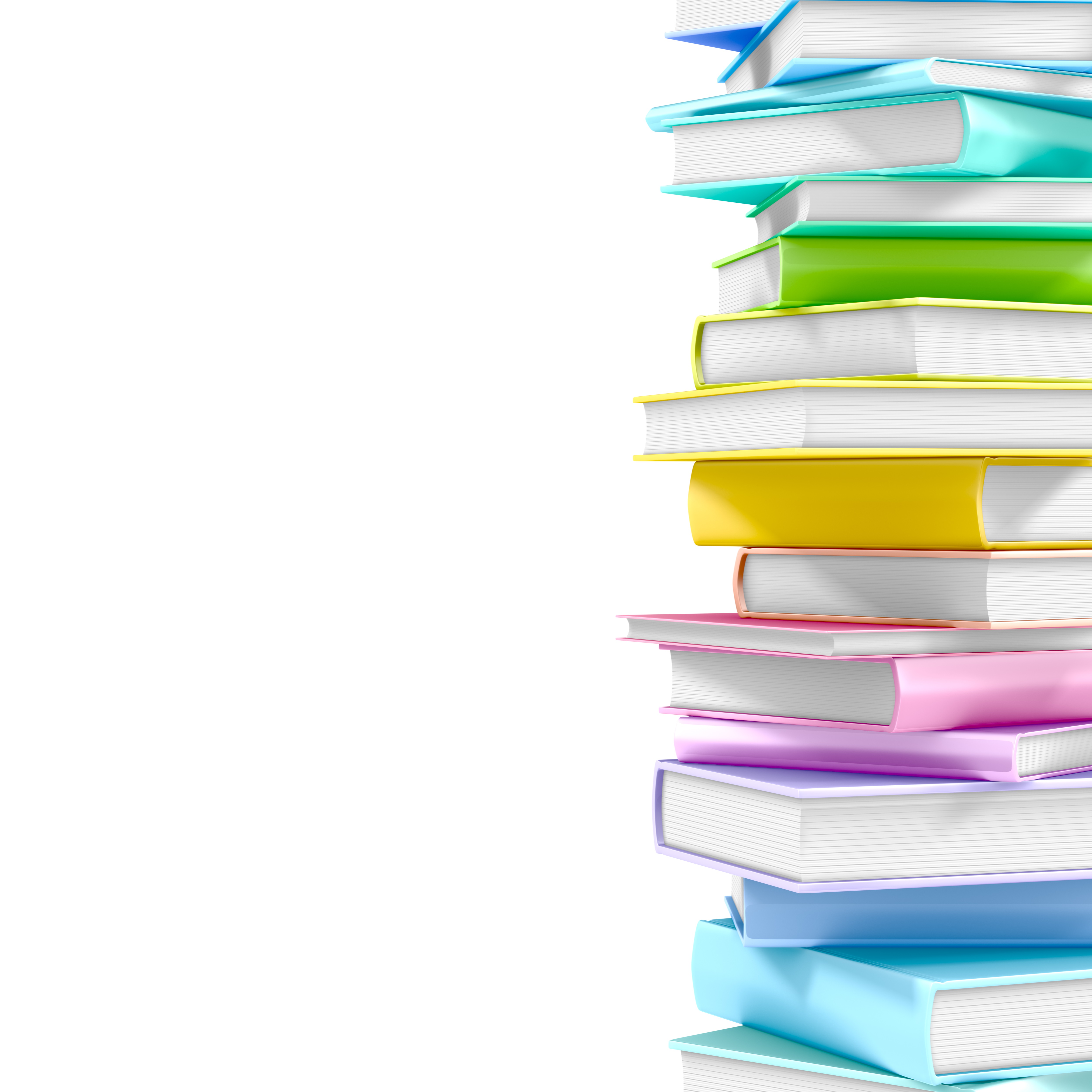 Spiral Stack of Colorful Books