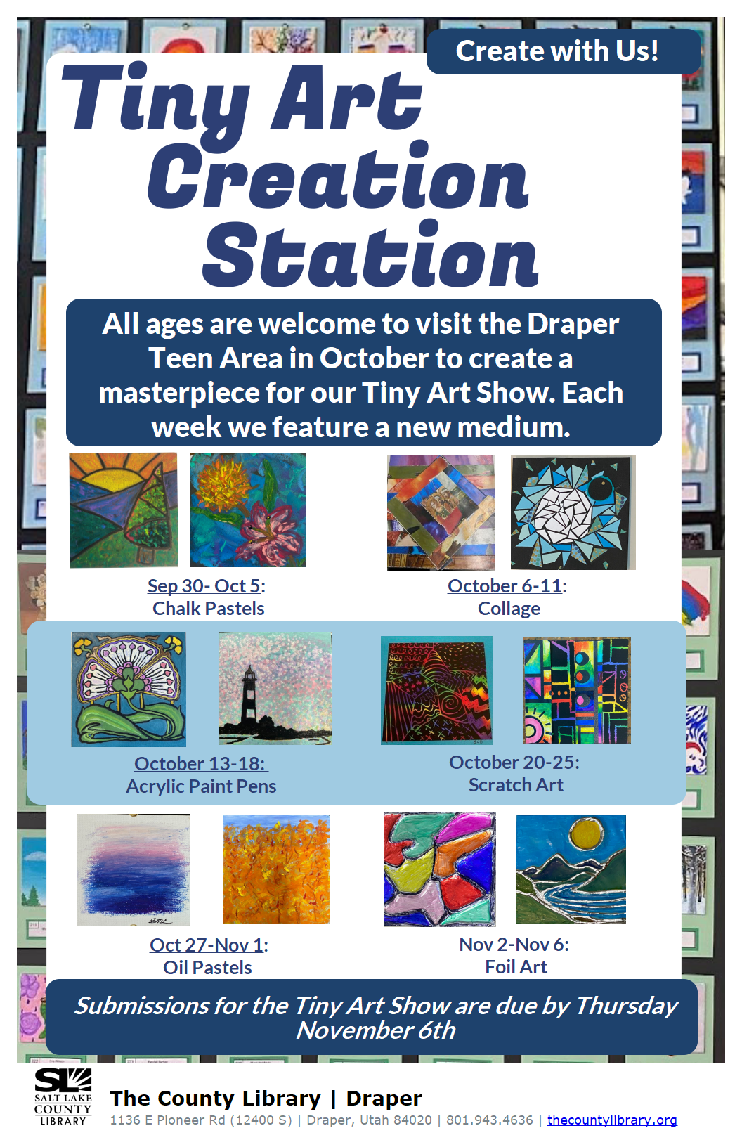 Tiny Art Creation Station flyer