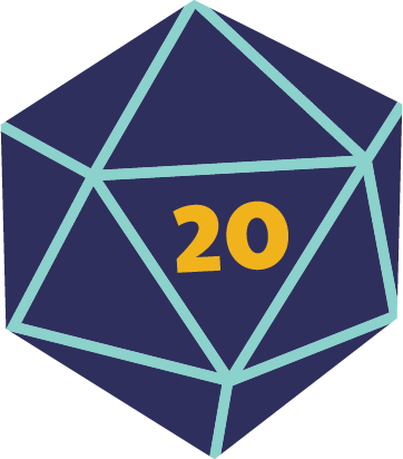 Icons - D20 Dice - Blue