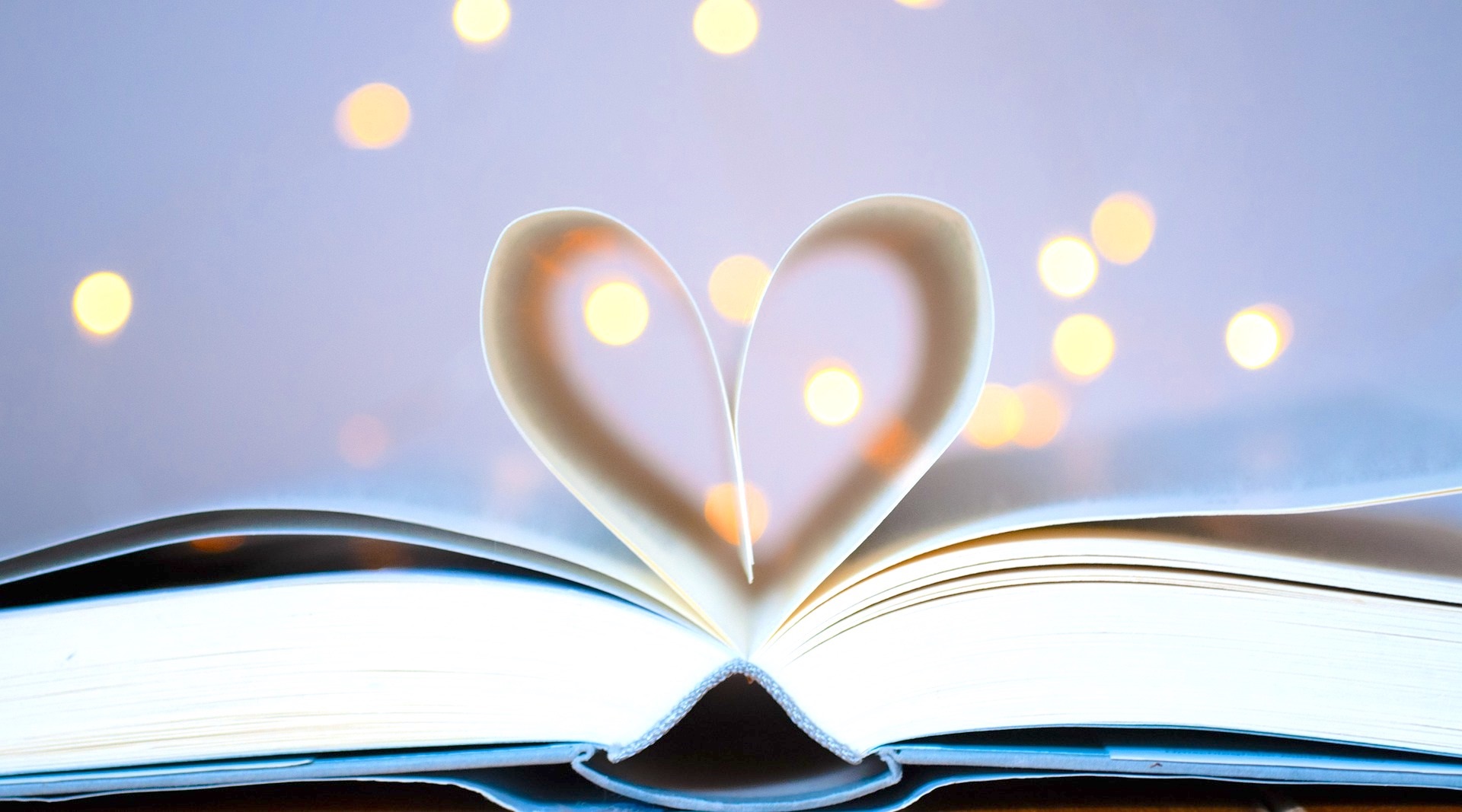 Open Book with Heart Shape from Paper Valentines Day