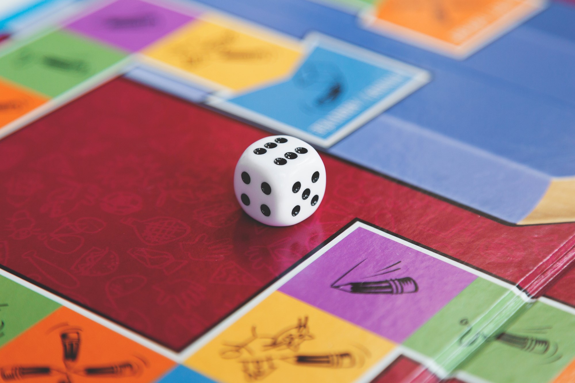 Close Up of Dice Board Game