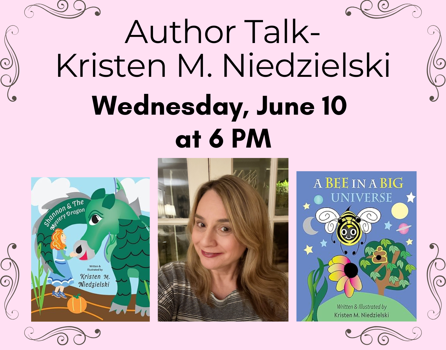 Author Talk: Kristen M. Niedzielski on Wednesday, June 10 at 6 PM. Author Talk: Kristen M. Niedzielski on Wednesday, June 10 at 6 PM.