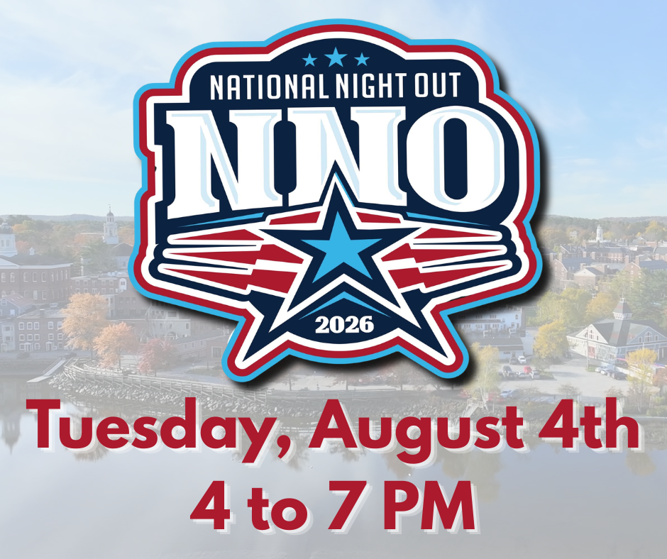 National Night Out on Tuesday, August 4 from 4 - 7 PM.