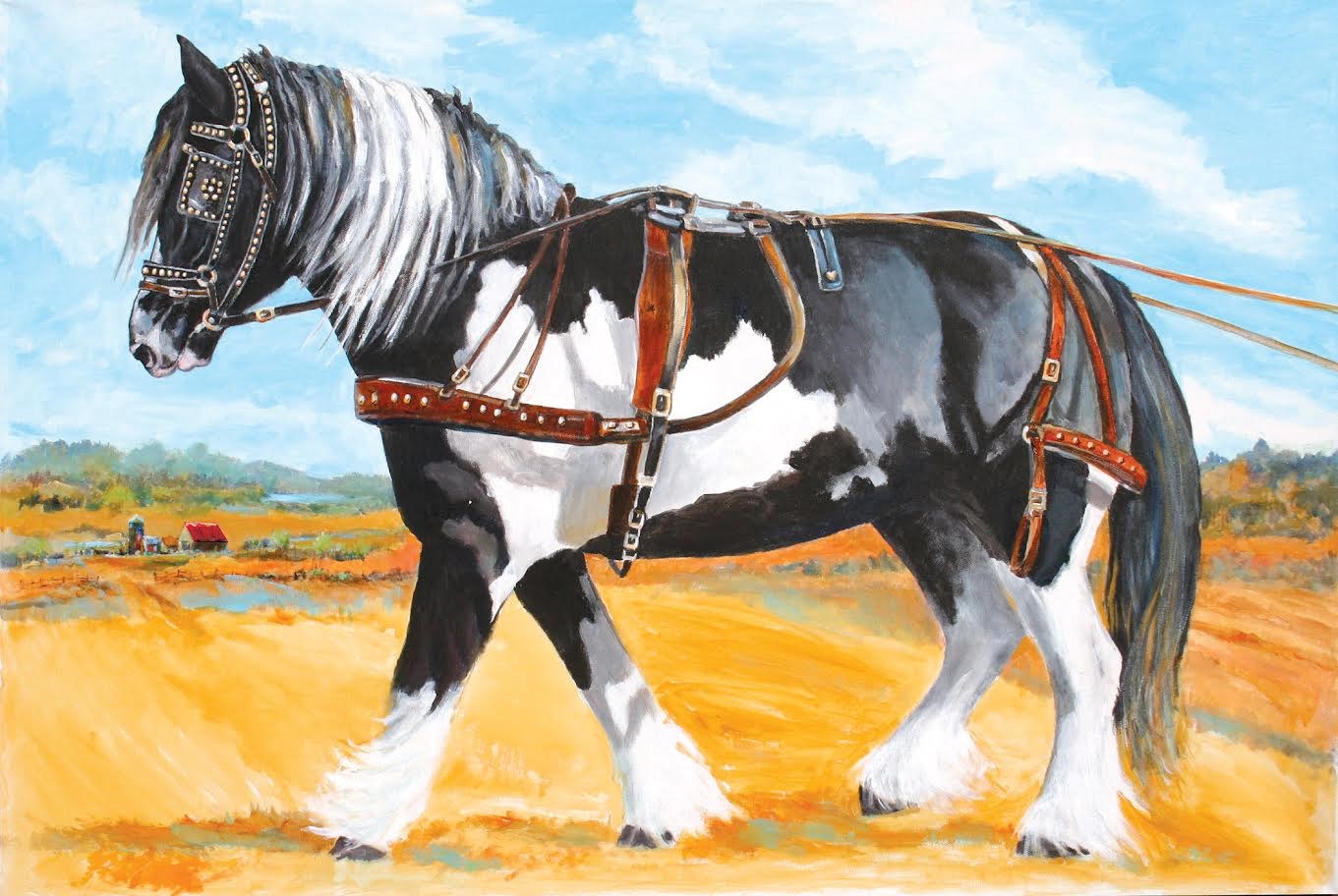 Painting of a horse by August artist Denise F. Brown Painting of a horse by August artist Denise F. Brown