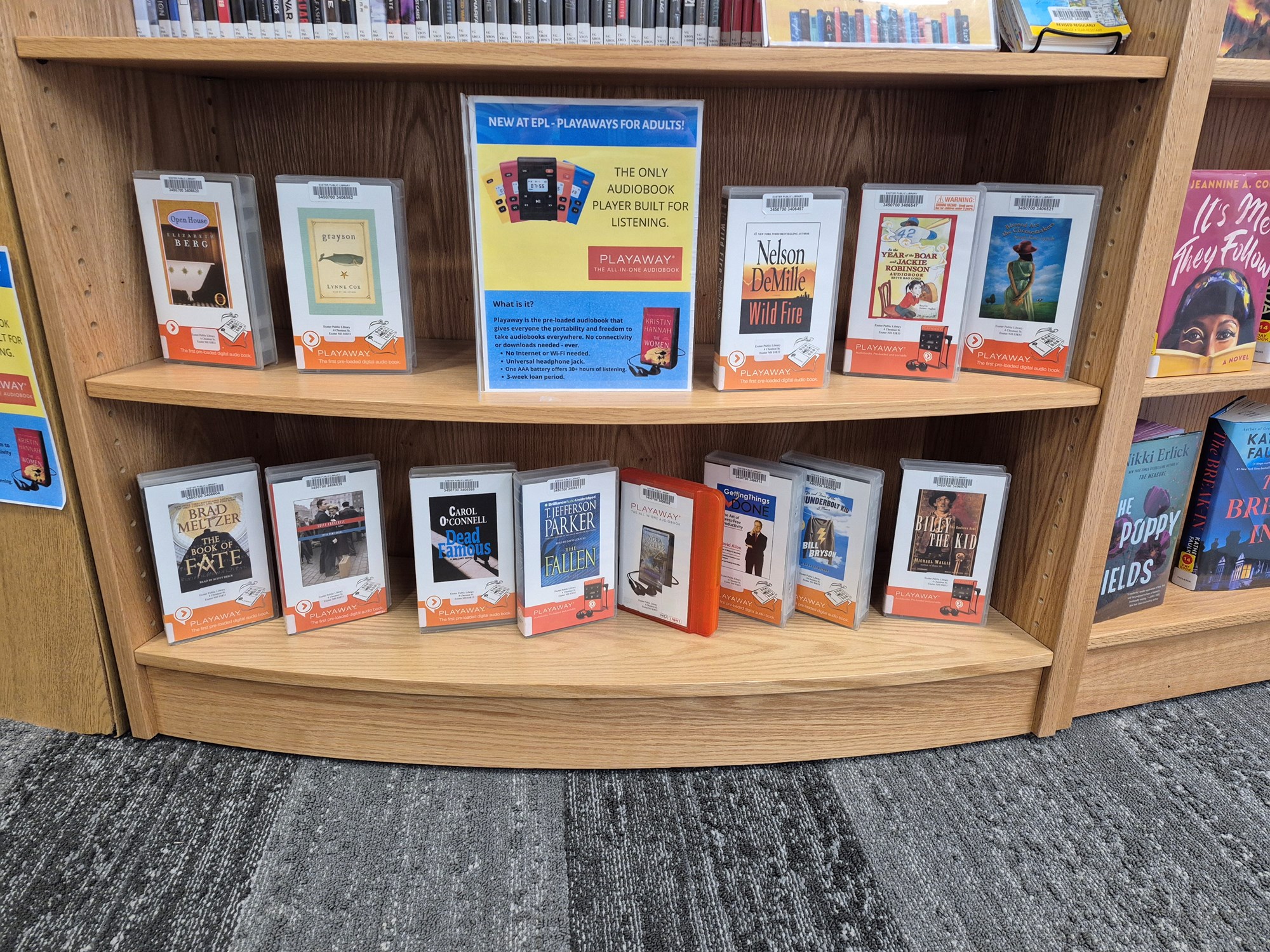 Playaway audiobooks available at Exeter Public Library