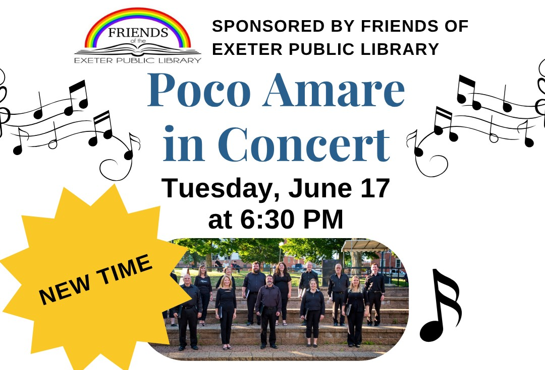 Poco Amare in Concert on Tuesday, June 17 at 6:30 PM. Poco Amare in Concert on Tuesday, June 17 at 6:30 PM.