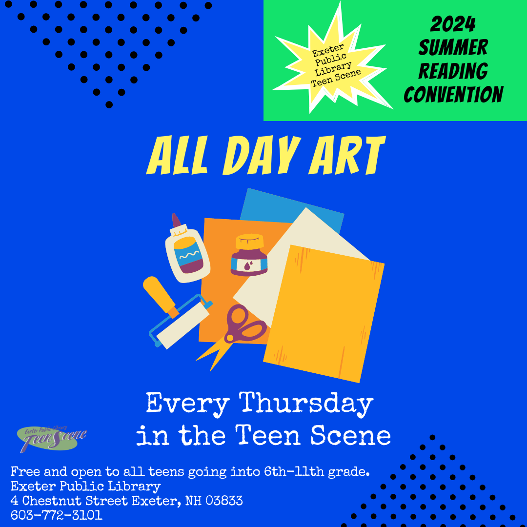 All Day Art for teens every Thursday in the Teen Scene