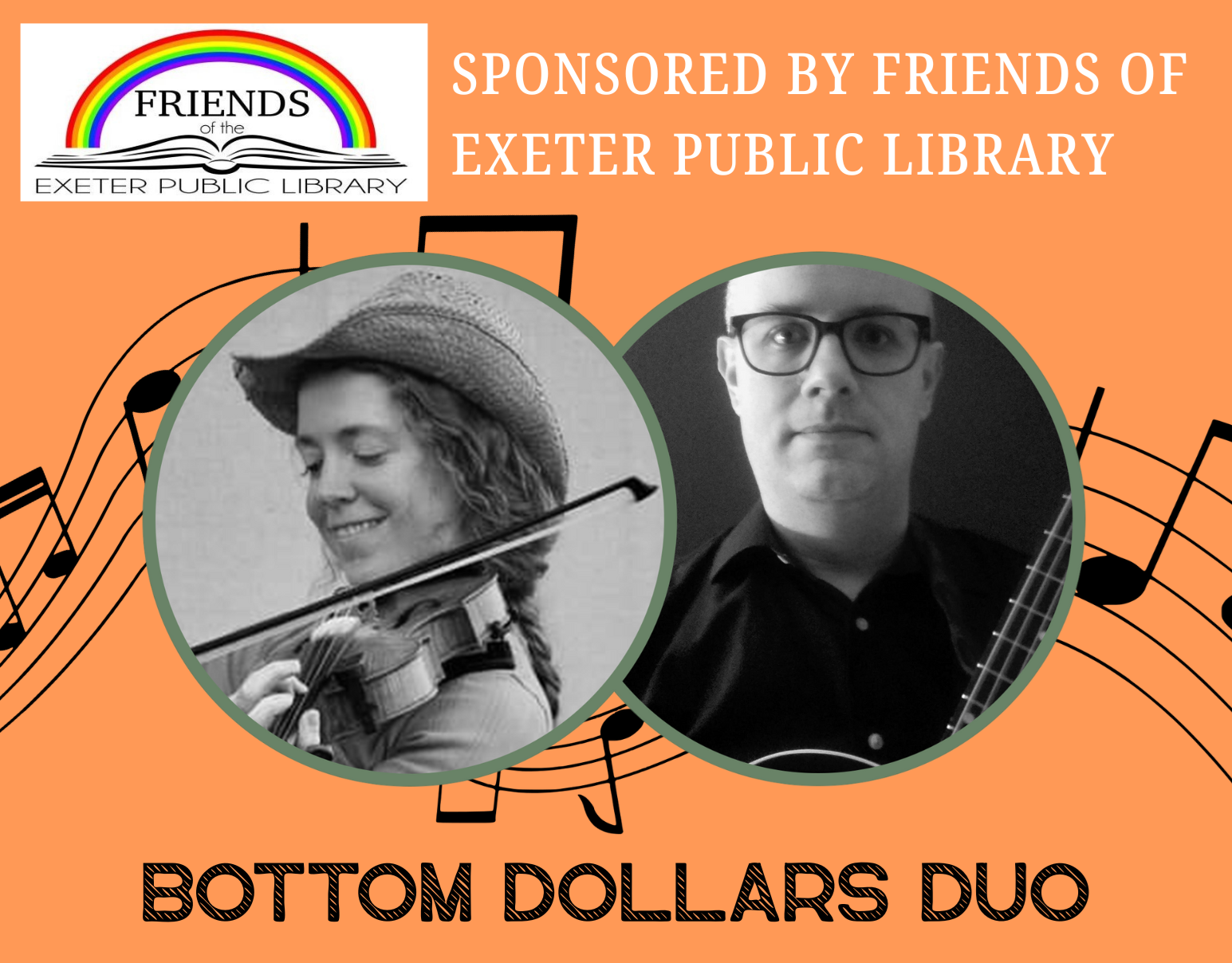 Live Music: Bottom Dollars Duo on Thursday, July 17 at 6 PM.