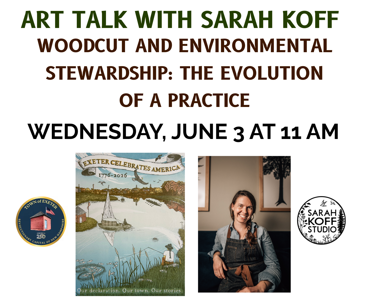 Art Talk with Sarah Koff: Woodcut and Environmental Stewardship: The Evolution of a Practice on Wednesday, June 3 at 11 AM. Art Talk with Sarah Koff: Woodcut and Environmental Stewardship: The Evolution of a Practice on Wednesday, June 3 at 11 AM.
