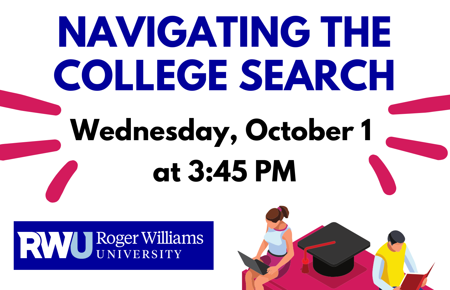Navigating the College Search on Wednesday, October 1 at 3:45 PM.